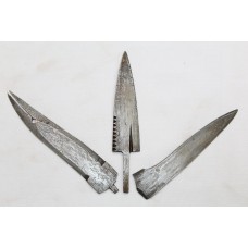 Handmade 3 Pcs Lot Blade Hand Forged Damascus Steel Knife Only Blades A392
